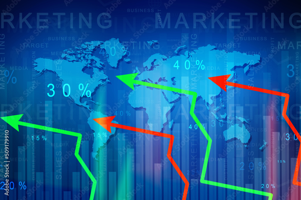 2d rendering Stock market online business concept. business Graph 2d rendering Stock market online business concept. business Graph