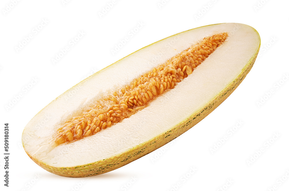 Sweet fresh melon mirzachul cut in half Sweet fresh melon mirzachul cut in half