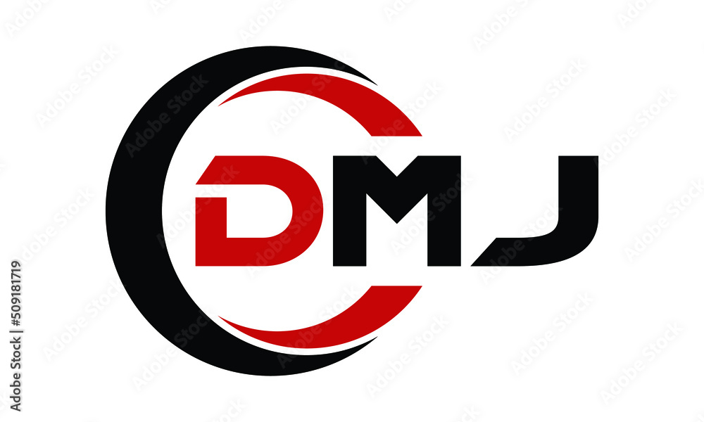 Dmej Lettering DMJ swoosh three letter logo design vector template | monogram logo ...