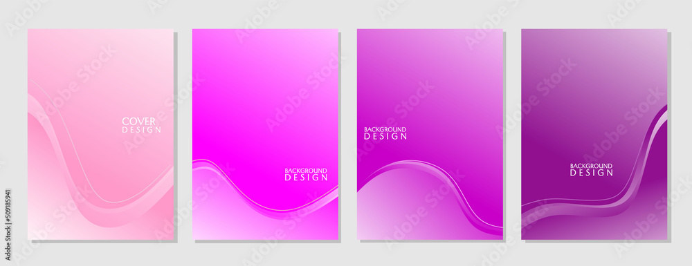 purple gradient color cover design set. elegant and beautiful background. for wedding invitation cover