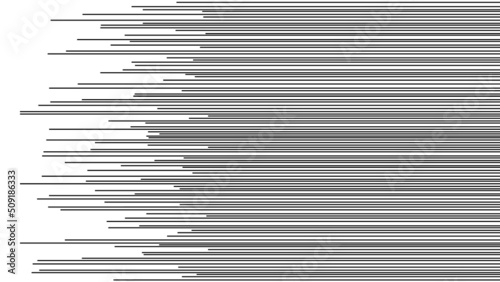 スピード感のある横に流れるやや太めの黒い効果線 - 速さをイメージするマンガのエフェクト･背景の素材
