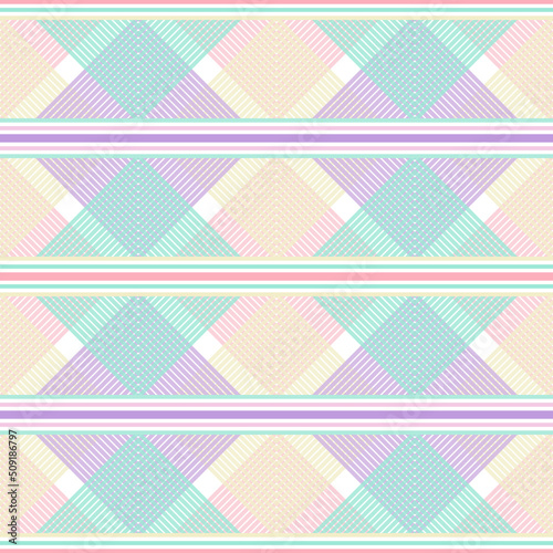 Seamless pattern: texture abstract square pastel background