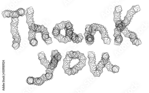 Thank you abstract lettering