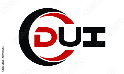 DUI swoosh three letter logo design vector template | monogram logo | abstract logo | wordmark logo | letter mark logo | business logo | brand logo | flat logo | minimalist logo | text | word | symbol