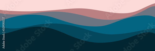 colorful landscape wave pattern vector illustration good for wallpaper, background, banner, backdrop, web, and design template