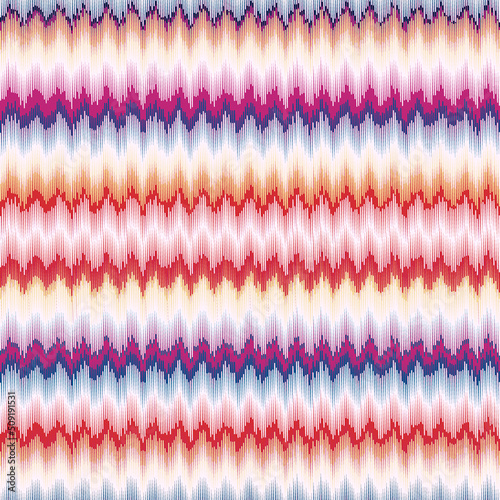 Vector ikat seamless pattern. Peru poncho boho texture. Traditional ethnic background. Textile fabric print