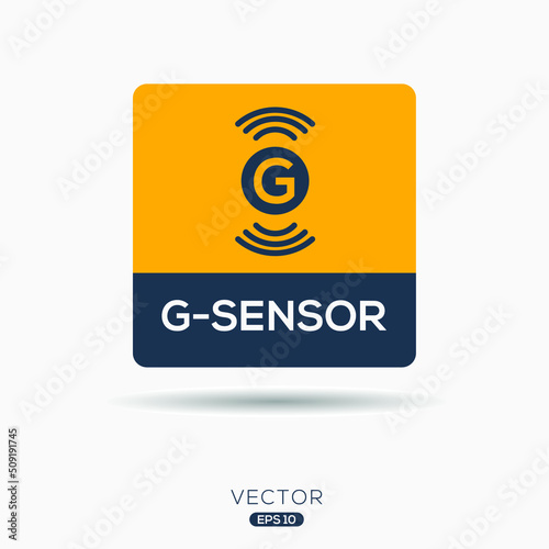 Creative (G-sensor) Icon, Vector sign.