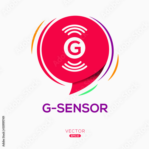 Creative (G-sensor) Icon, Vector sign.