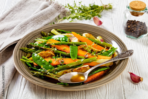 french Barigoule of summer vegetables in bowl photo