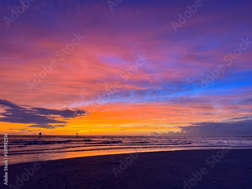 sunset on the beach