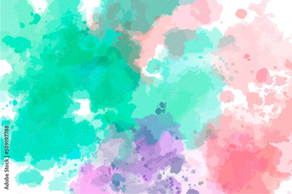 Watercolor stains and paint stains. Rainbow background
