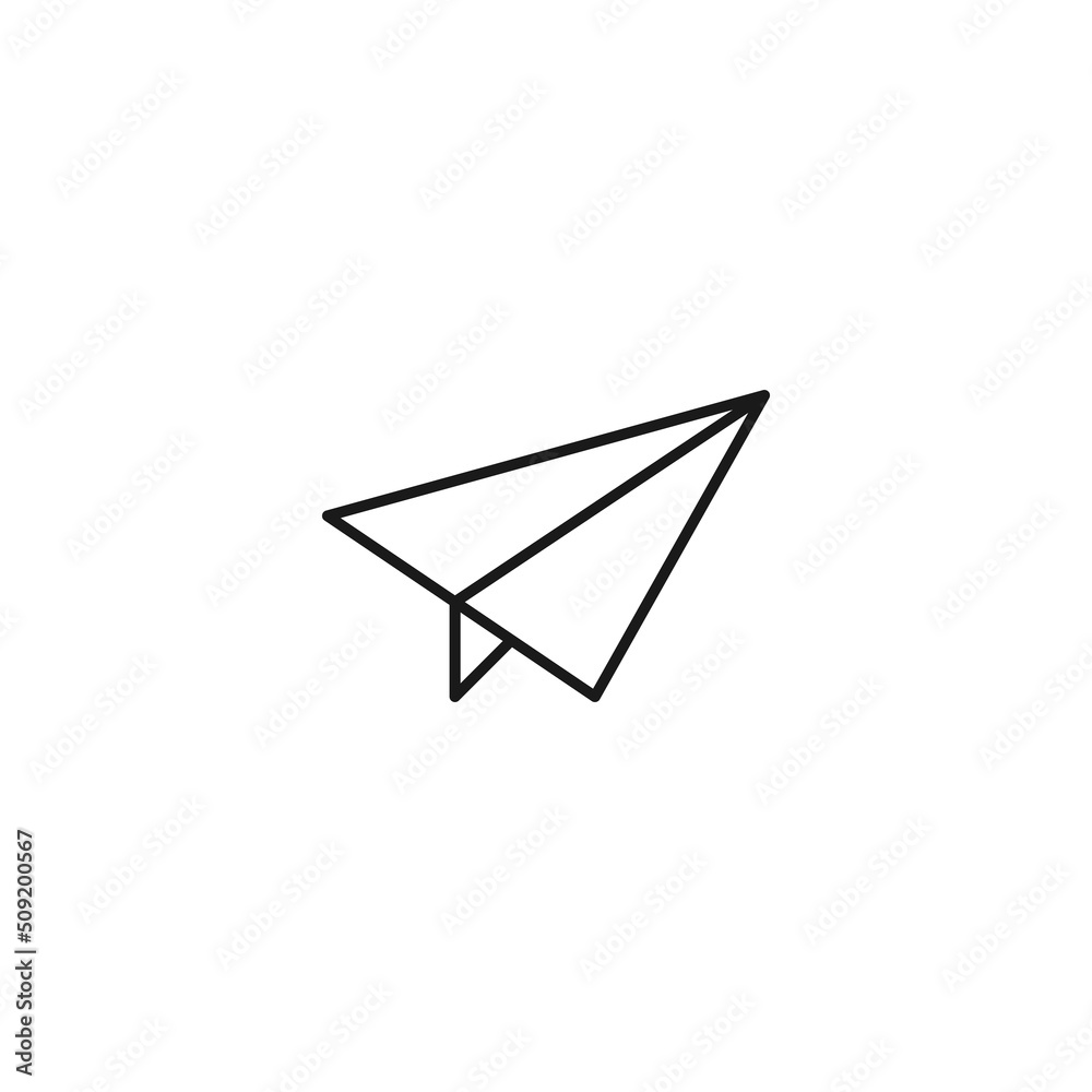 Contact us concept. Signs and symbols of interface. Editable strokes. Suitable for apps, web sites, stores, shops. Vector line icon of paper airplane as symbol of mail Contact us concept. Signs and symbols of interface. Editable strokes. Suitable for apps, web sites, stores, shops. Vector line icon of paper airplane as symbol of mail