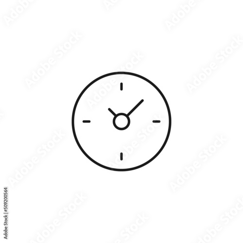 Contact us concept. Signs and symbols of interface. Editable strokes. Suitable for apps, web sites, stores, shops. Vector line icon of clock