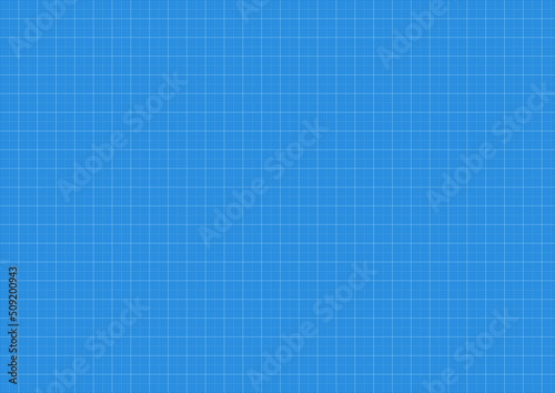 Fotografiet Blueprint background, graph paper, vector blue print, pattern grid