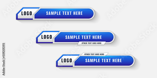 Stylish Gradient lower third banner template design premium Vector