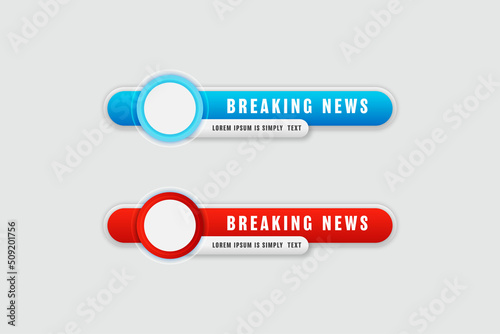 Stylish Gradient lower third banner design premium Vector