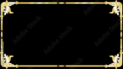 elegant black luxury golden frame background frame in vector format