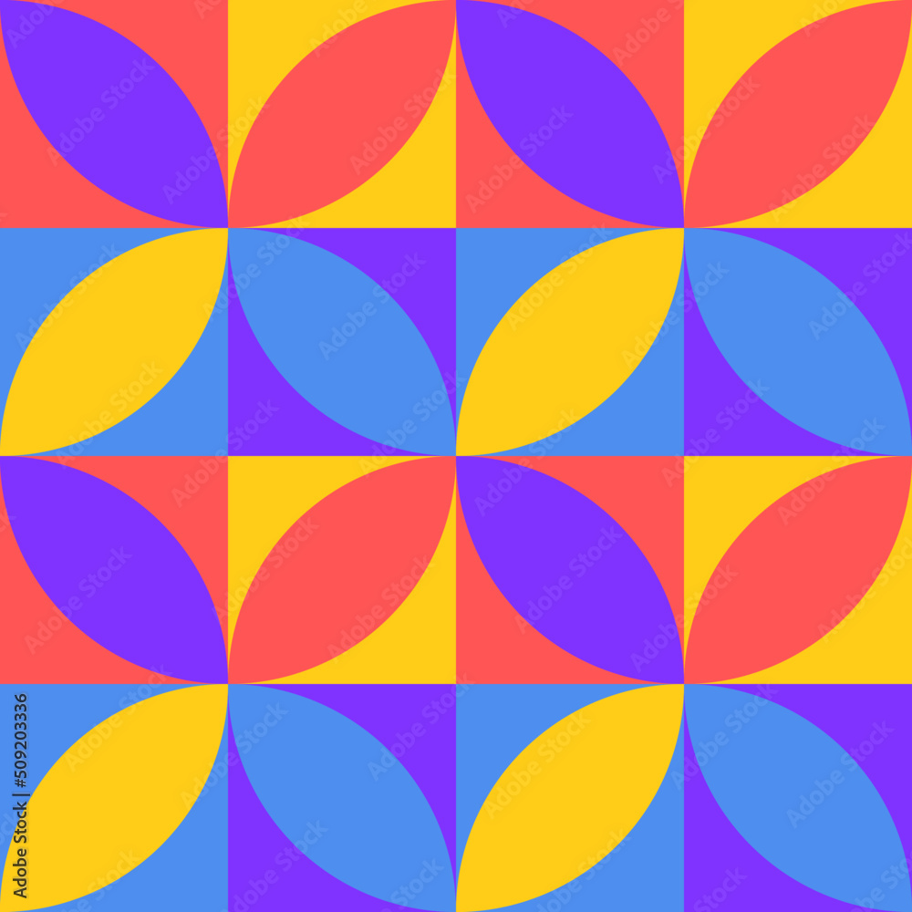 seamless geometric flower pattern vector design