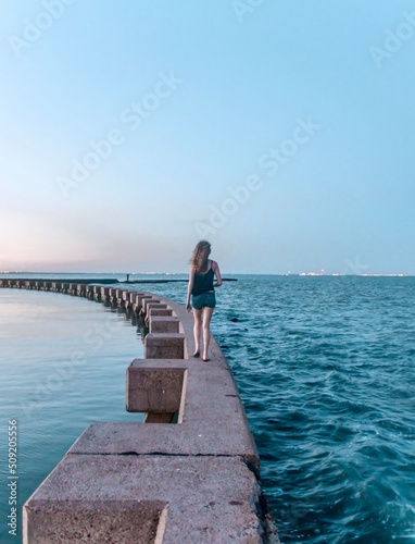 person on the pier