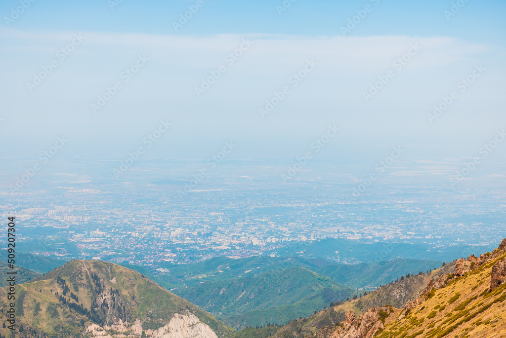 View of the city from the mountain