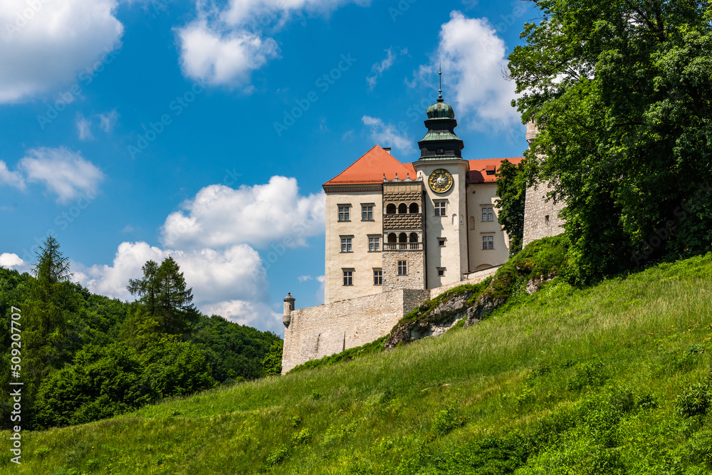 Pieskowa Skala Castle in Ojcowski National Park near Cracow, Poland