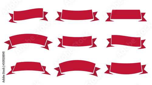 set of red ribbons