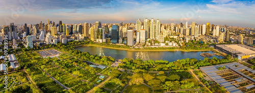 Photography Benjakitti Park or Benchakitti forest park new design walkway in central Bangkok