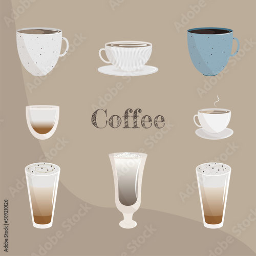 Delicious coffee cup. Drink vector illustration design.