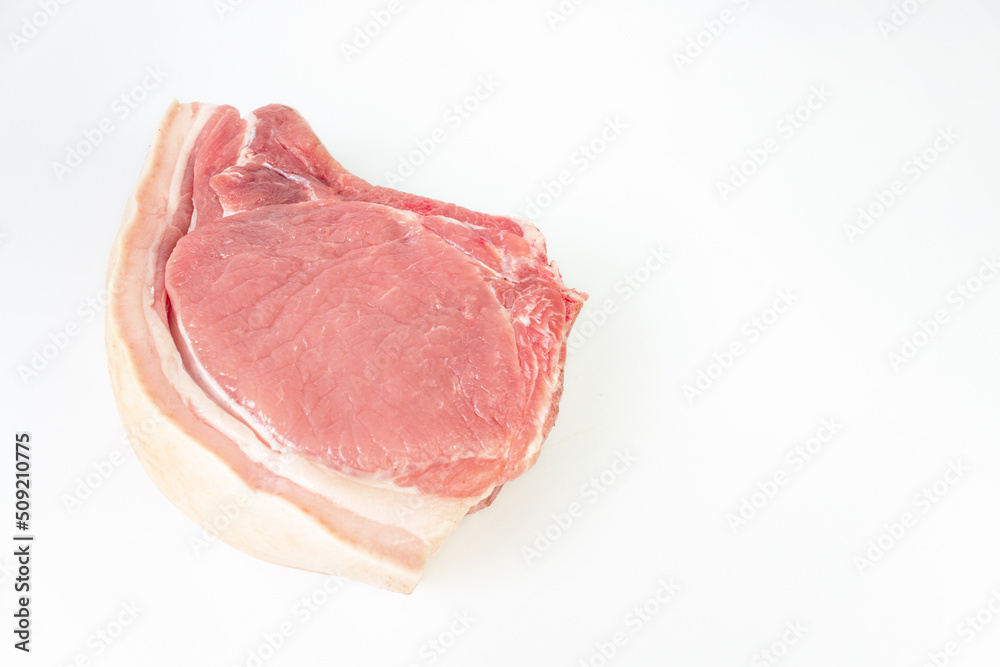 Tenderloin fillet mignon on white background copy space. Tenderloin fillet mignon on white background copy space.