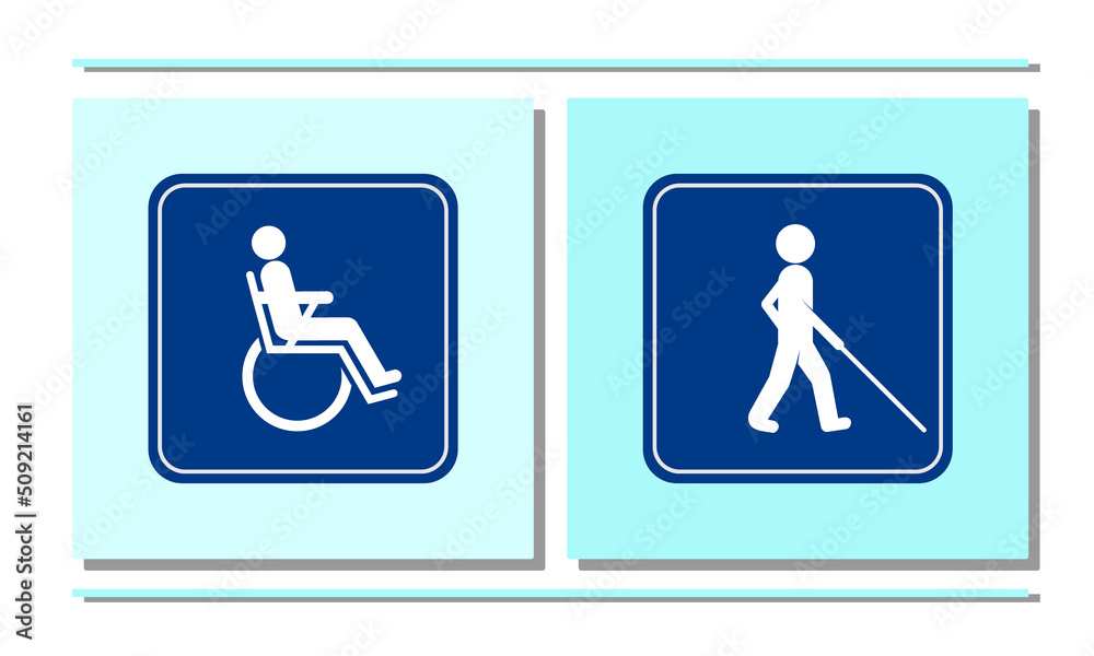 Logo or sign for disabled and blind people