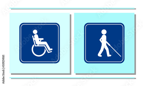Logo or sign for disabled and blind people