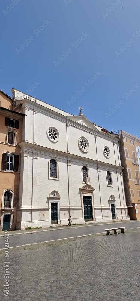 the facade of church