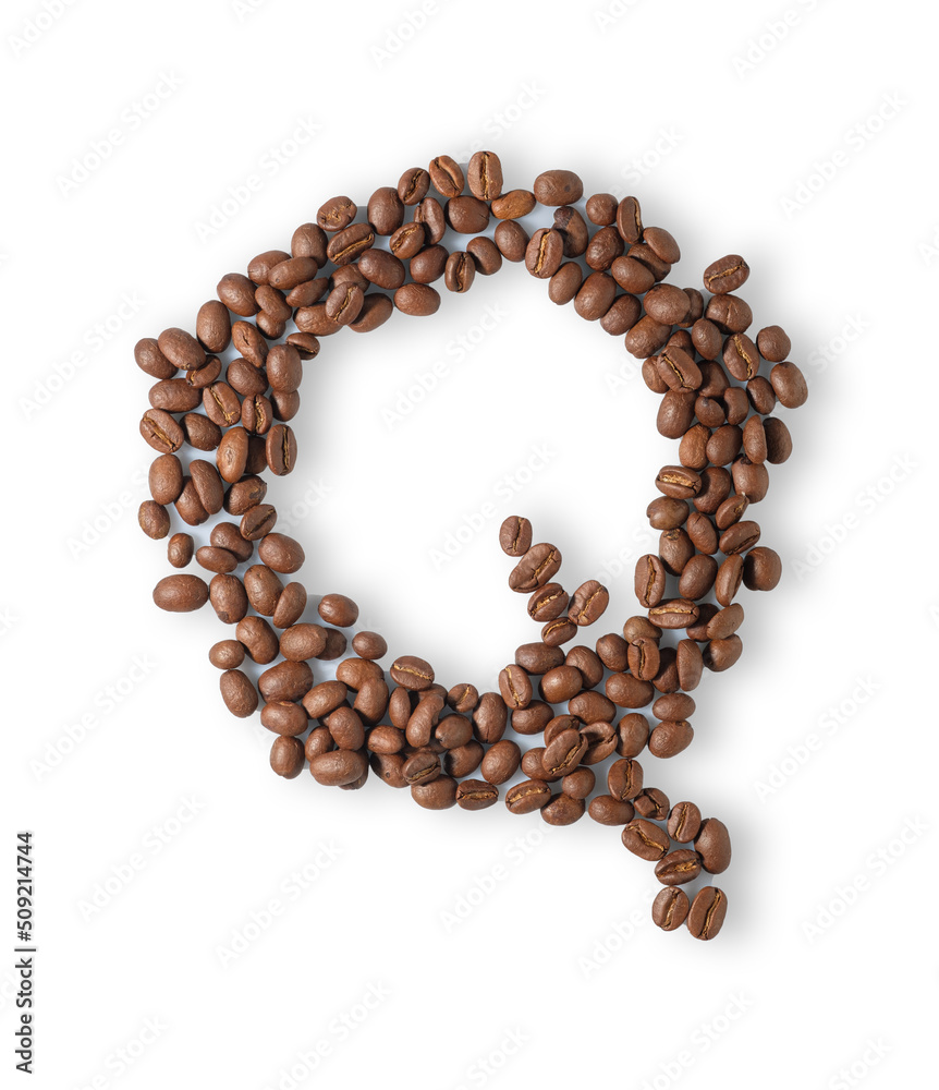 Coffee beans are light brown in isolated. Coffee beans are light brown in isolated.