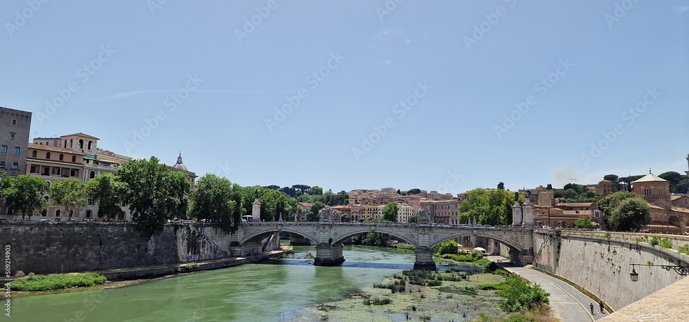 bridge over the italian river