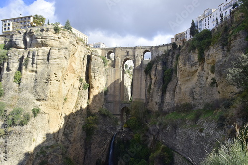 Ronda, Spain - 08 november 2019: the Puente Nuevo Bridge over the Tajo Gorge.
