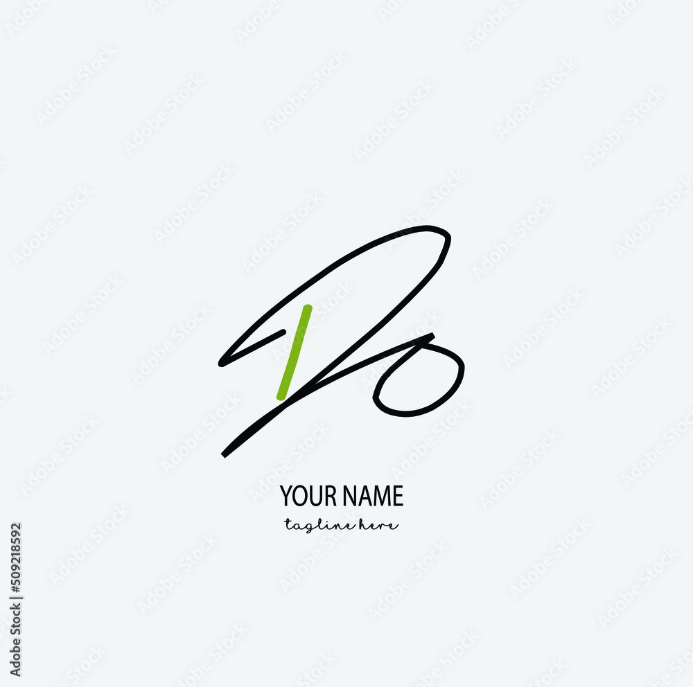 Do Initial Letter handwriting logo hand drawn template vector Do Initial Letter handwriting logo hand drawn template vector