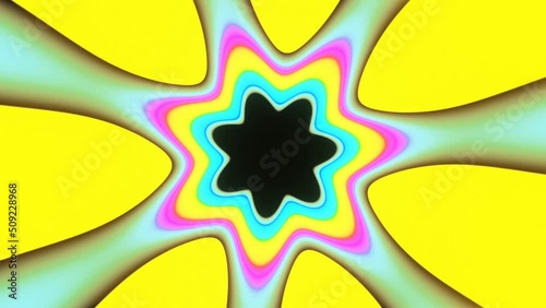 Neon kaleidoscope geometric pattern background v3