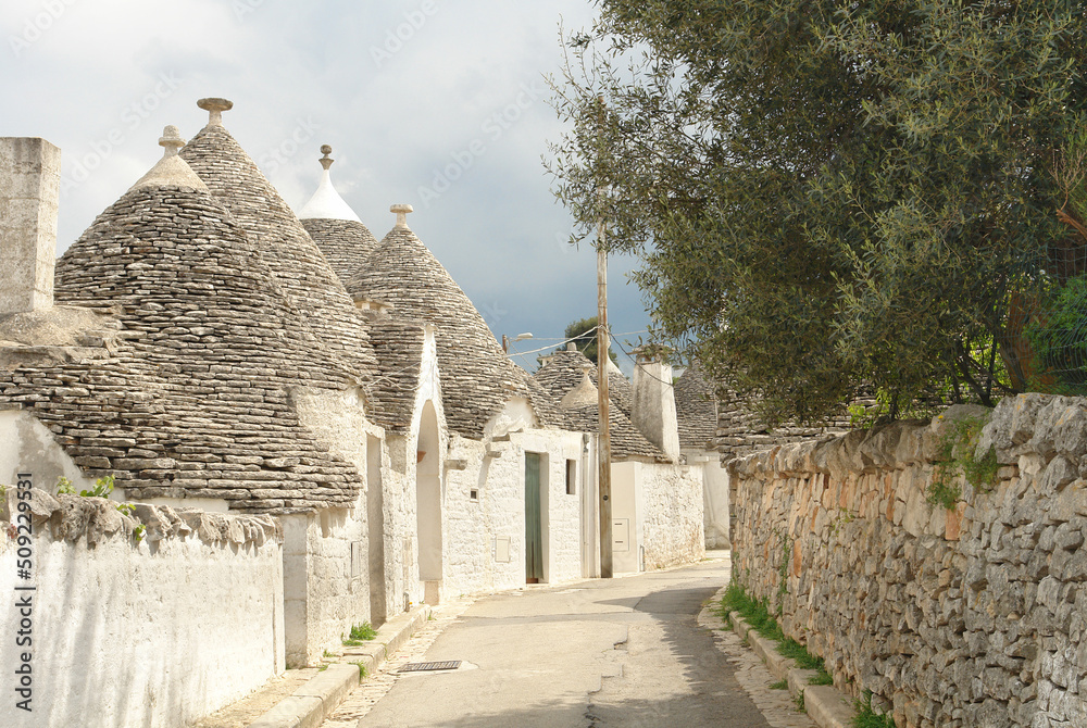Trulli of Alberobello typical houses. Apulia, Italy.