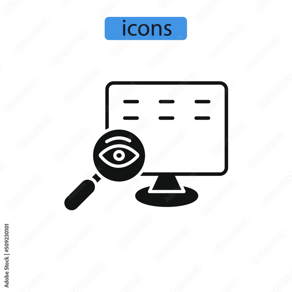 detection icons symbol vector elements for infographic web detection icons symbol vector elements for infographic web