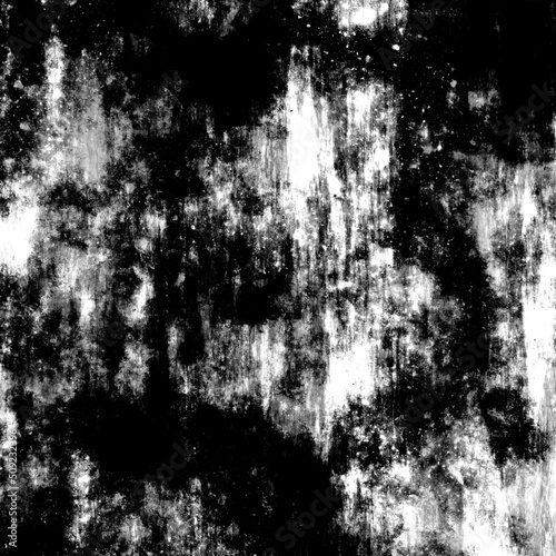 Abstract horror chalk scratched background with grunge spread splash and cracks texture pattern in monochrome design, grunge messy blob pattern in detailed painted white and black backdrop	