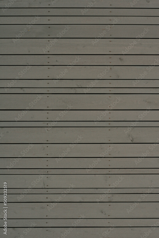 Obraz premium Gray painted wood boards wall. Wooden texture background, wallpaper.