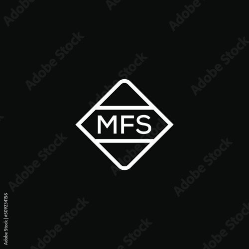 MFS 3 letter design for logo and icon.MFS monogram logo.vector illustration with black background.	 photo