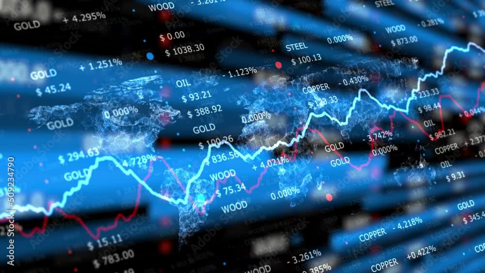 Raw materials stock business info graphics data background.