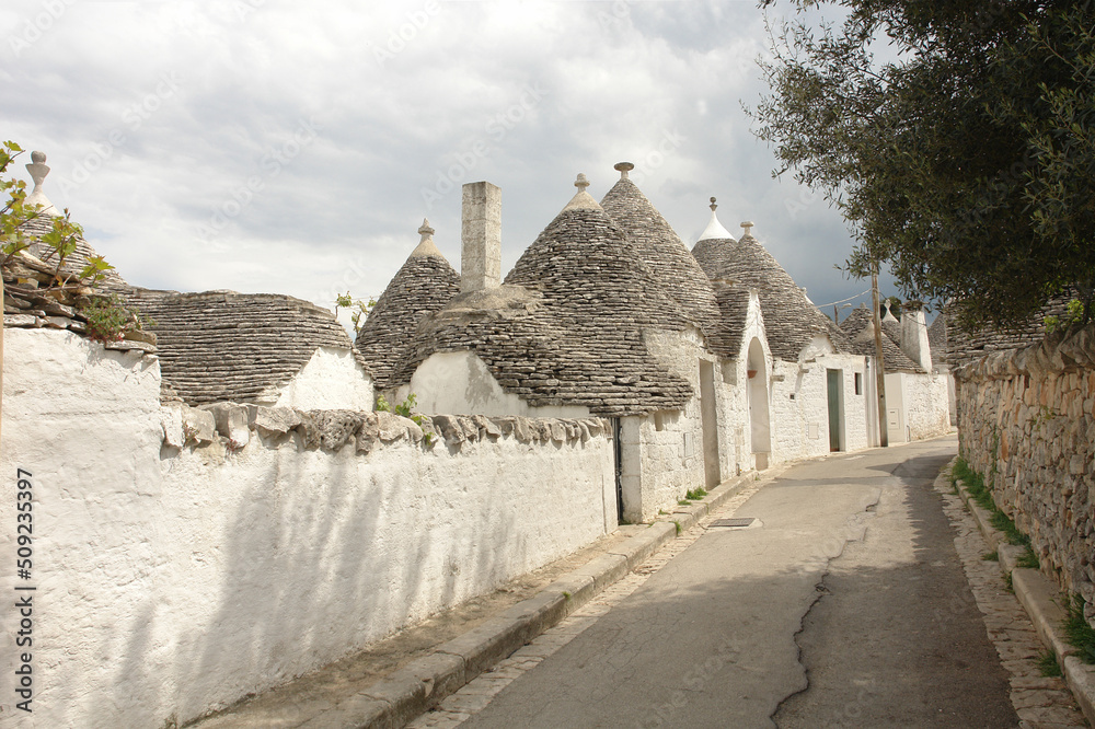 Trulli of Alberobello typical houses. Apulia, Italy.