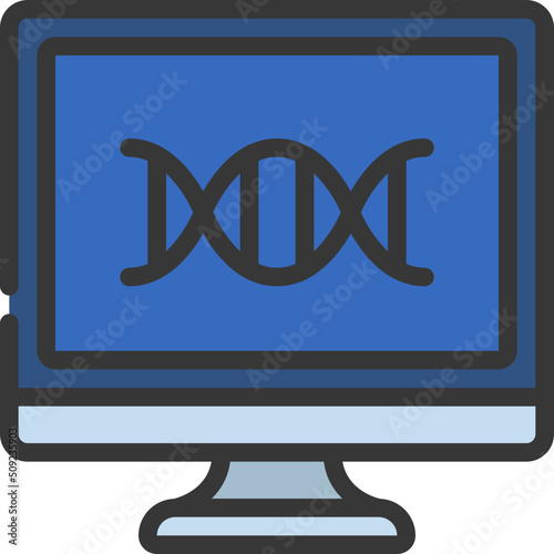 DNA Computer Icon