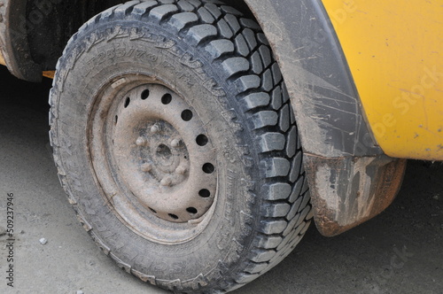 wheel of a truck