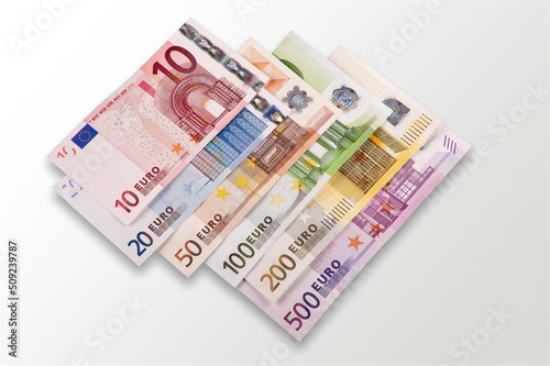 Different euro banknotes, money concept