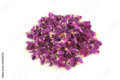 Wallpaper Mural Pile of dry wild rose petals isolated on white background. Aromatic plant Torontodigital.ca