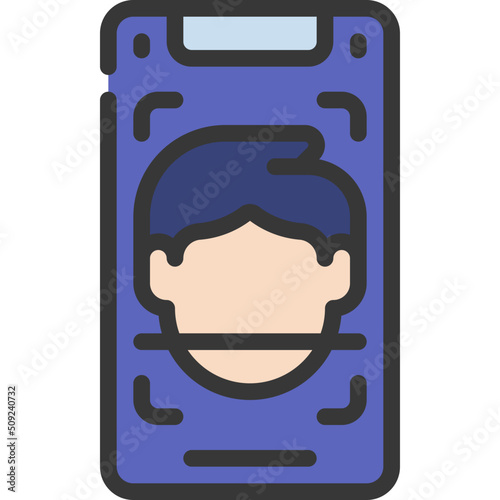 Mobile Face Scan Icon
