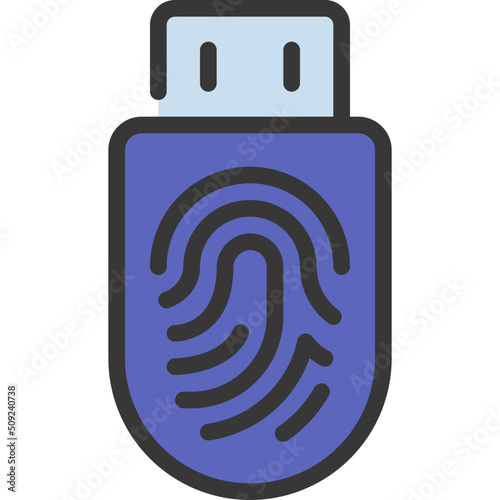 Thumb Print USB Icon